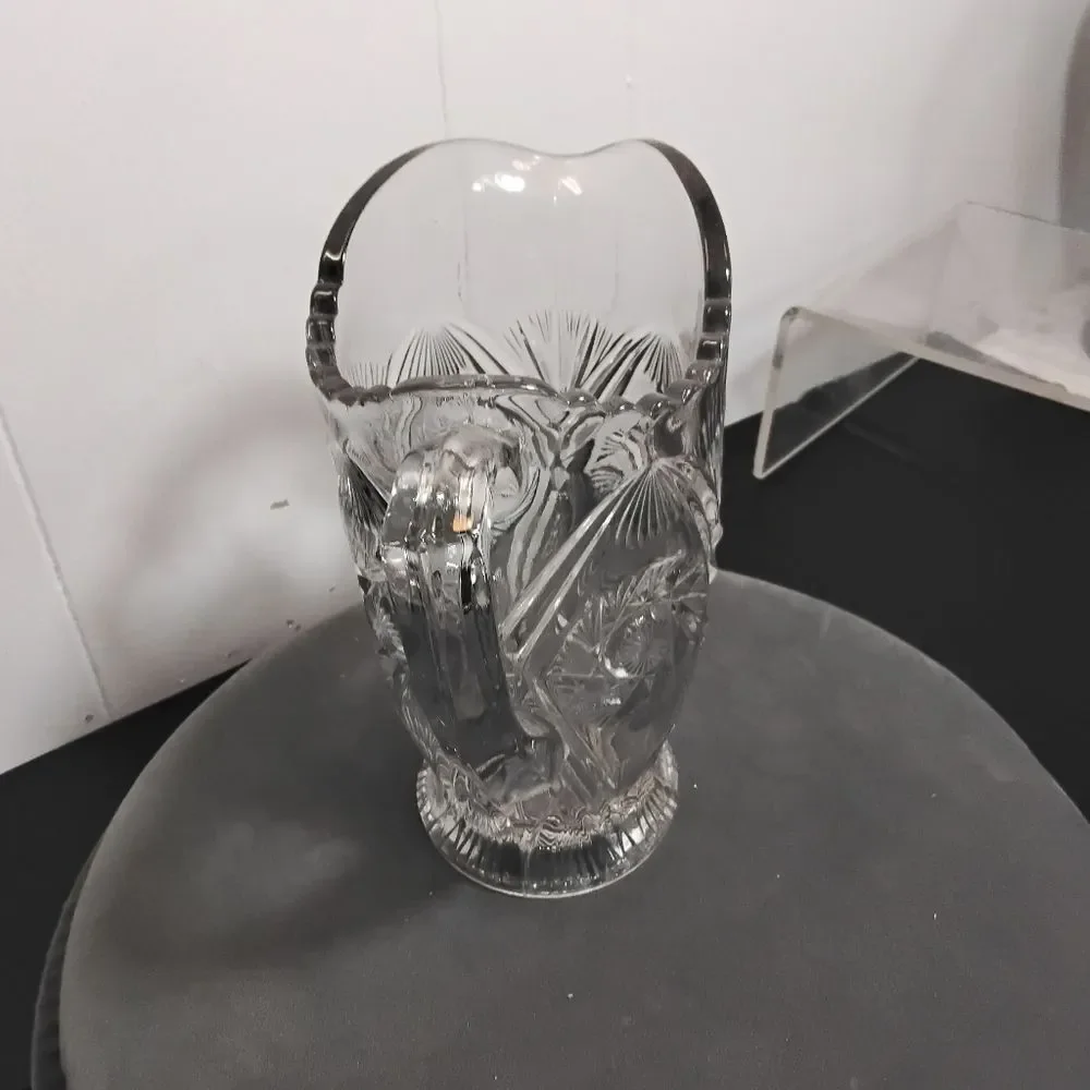 Elegant Clear EAPG Press Glass Pitcher